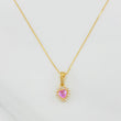 Set Cadena Veneciana + Dije Halo Corazón / 1.75g / 16 in Oro Amarillo 18K
