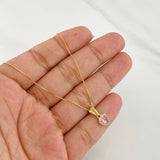 Set Cadena Veneciana + Dije Halo Corazón / 1.75g / 16 in Oro Amarillo 18K
