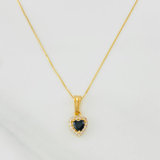 Set Cadena Veneciana + Dije Halo Corazón / 1.8g / 16 in Oro Amarillo 18K