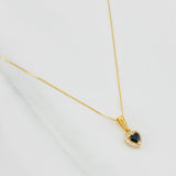 Venetian Chain Set + Heart Halo Pendant / 1.8g / 16 in 18K Yellow Gold