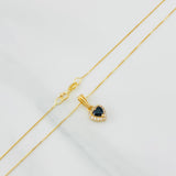 Venetian Chain Set + Heart Halo Pendant / 1.8g / 16 in 18K Yellow Gold