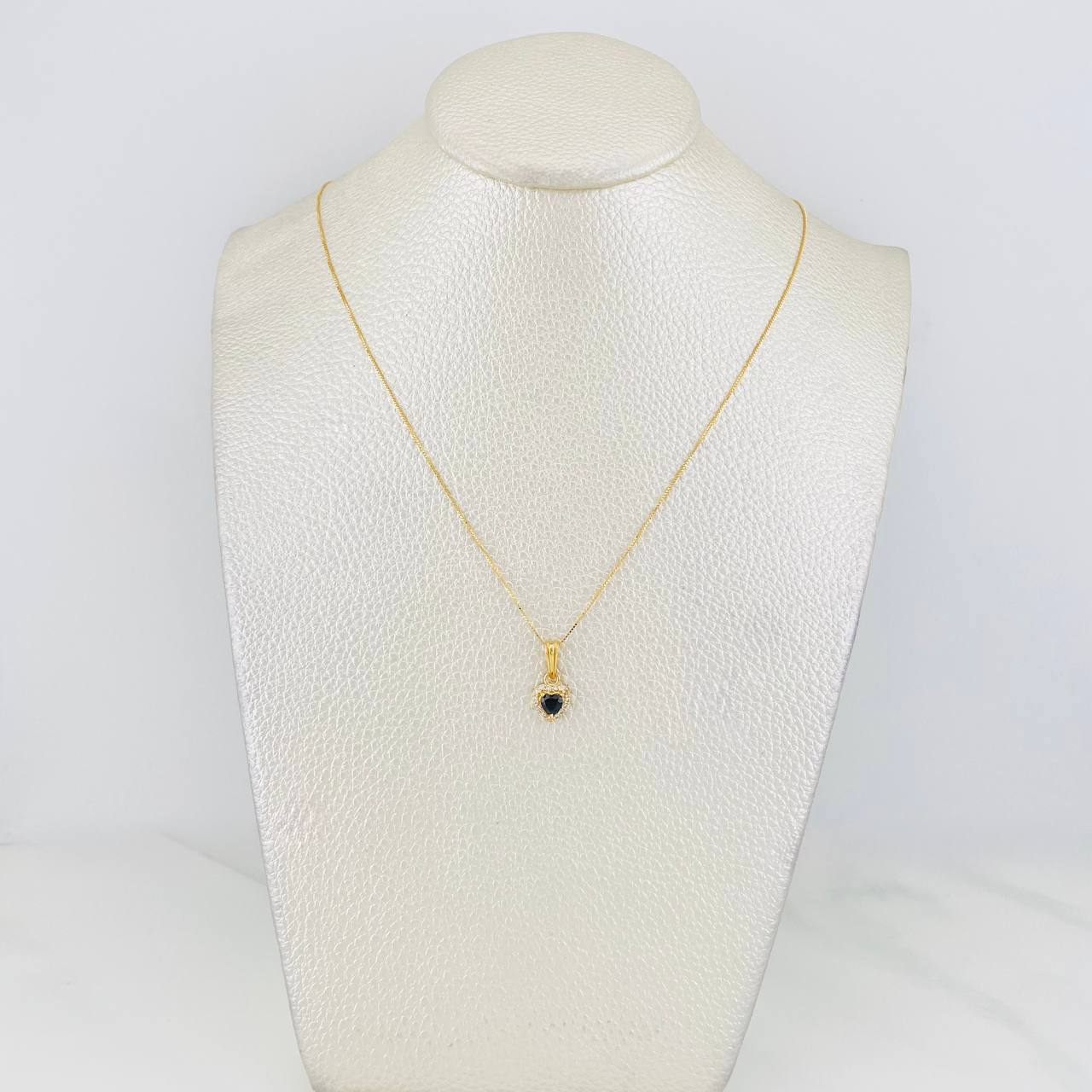 Venetian Chain Set + Heart Halo Pendant / 1.8g / 16 in 18K Yellow Gold