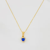 Venetian Chain Set + Heart Halo Pendant / 1.8g / 16 in 18K Yellow Gold