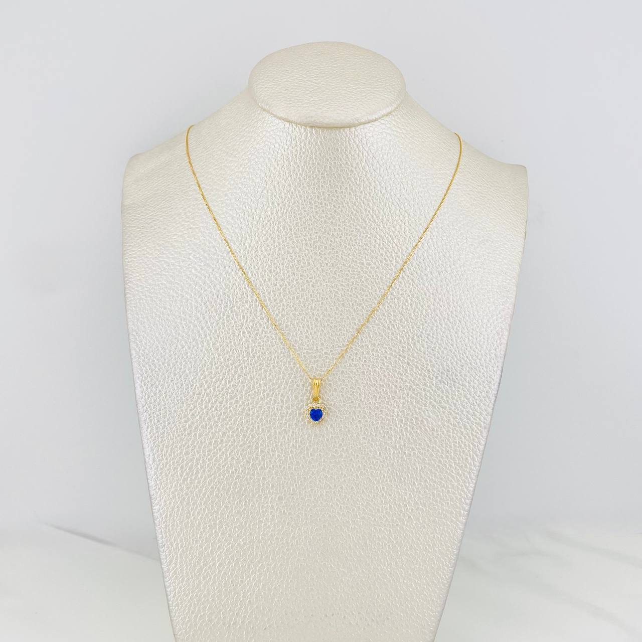 Venetian Chain Set + Heart Halo Pendant / 1.8g / 16 in 18K Yellow Gold