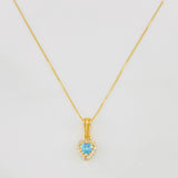 Venetian Chain Set + Heart Halo Pendant / 1.75g / 16 in 18K Yellow Gold