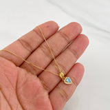 Venetian Chain Set + Heart Halo Pendant / 1.75g / 16 in 18K Yellow Gold
