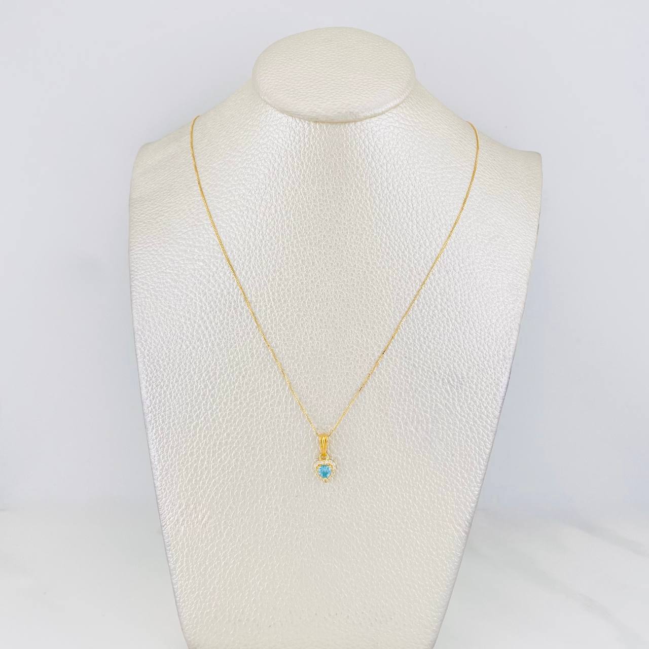 Venetian Chain Set + Heart Halo Pendant / 1.75g / 16 in 18K Yellow Gold