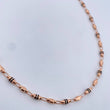 Rustic Barrel Chain 10gr / 61.3cm / 4mm Black Rubber Rose Gold 18K $