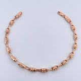 Bracelet Double Equis 5.25gr / 21.9cm / 4.2mm Rose Gold 18K Dotted $
