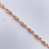 Bracelet Double Equis 5.25gr / 21.9cm / 4.2mm Rose Gold 18K Dotted $