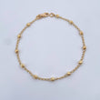 Bracelet Military Type Spike 1.8gr / 18.2cm / 3mm Beads Diamond Cut 18K Yellow Gold $