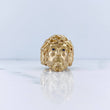 Jesus Face Ring 10.55gr / Size 8 3/4 / Blue Zircons 18K Yellow Gold $