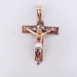 Pendant Miraculous Cross of Buga 56.55gr / 7.6cm / Fuchsia Zircons Two 18K White and Rose Gold $