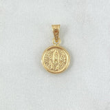 Dije Virgen De Fatima 0.5gr / 1.8cm / Cargador Liso Oro Amarillo 18K ©