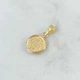 Dije Virgen De Fatima 0.55gr / 1.8cm / Cargador Liso Oro Amarillo 18K *