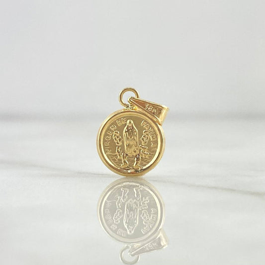 Dije Virgen Fatima Mate 0.55 g / 3/4 in Oro Amarillo 18K