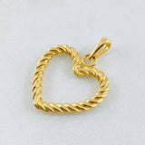 Dije Corazon Entorchado 3.8gr / 1 in / Oro Amarillo 18K *