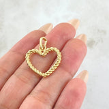Dije Corazon Entorchado 3.8gr / 1 in / Oro Amarillo 18K *
