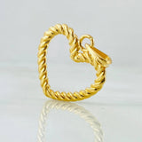Pendant Twisted Heart 3.85gr / 1.1in 18K Gold