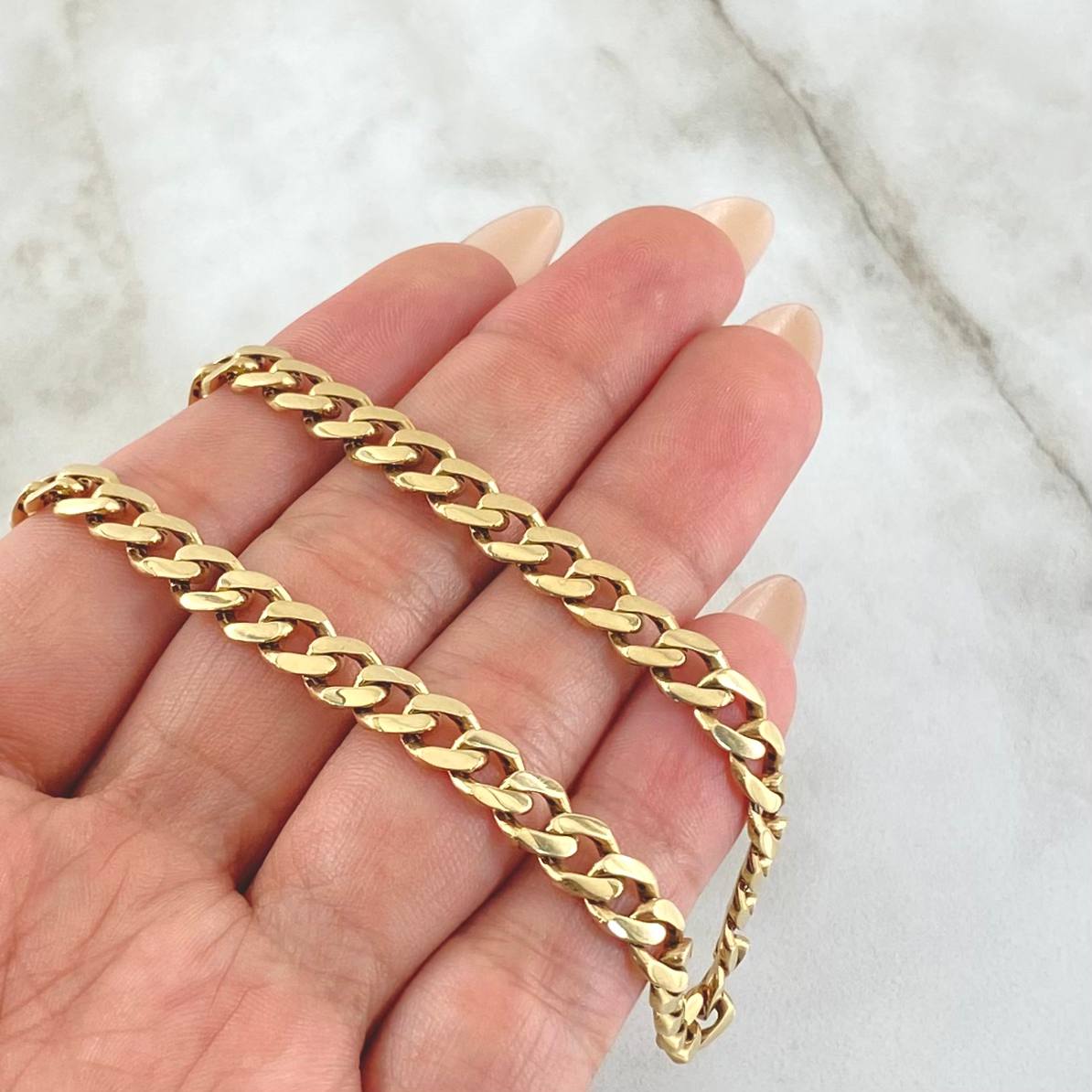 Cadena Cubana 22.3gr / 23 1/2 in / Oro Amarillo Nac.Esp. 18K ©