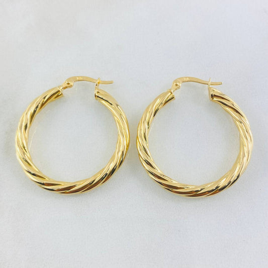 Mary Hoop Earrings 5.15gr / 1 1/4 in / 18K Gold