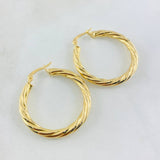 Mary Hoop Earrings 5.15gr / 1 1/4 in / 18K Gold