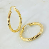Mary Hoop Earrings 5.15gr / 1 1/4 in / 18K Gold