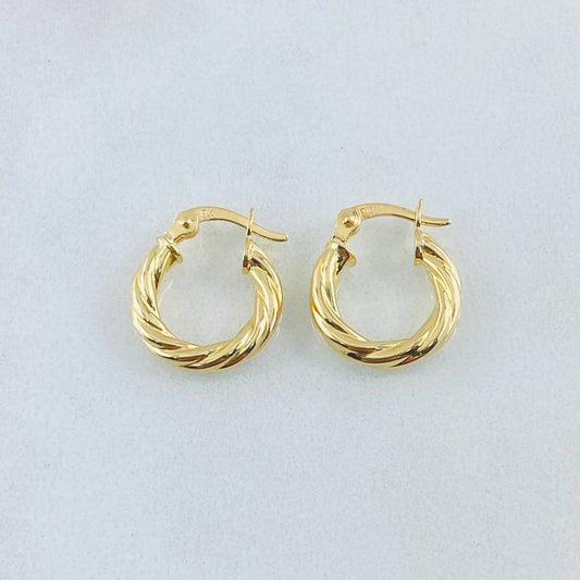 Candongas Emmi 1.3gr / 1/2 in / Oro Amarillo 18K ©