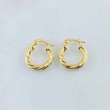 Candongas Emmi 1.3gr / 1/2 in / Oro Amarillo 18K ©
