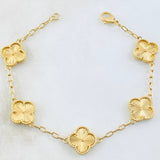 Bracelet Box Clover 12.55gr / 8 1/4 in / 18K Yellow Gold Special Birth