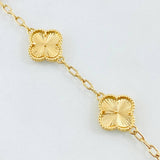 Bracelet Box Clover 12.55gr / 8 1/4 in / 18K Yellow Gold Special Birth