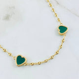 GC Chain Green Heart 10.65gr / 19 3/4 in / 18K Gold