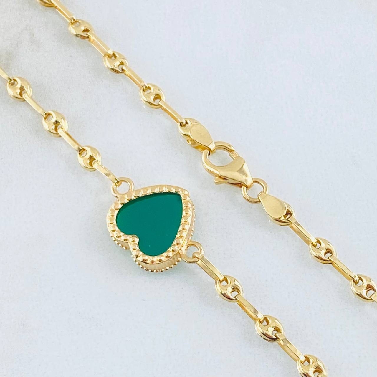 GC Chain Green Heart 10.65gr / 19 3/4 in / 18K Gold