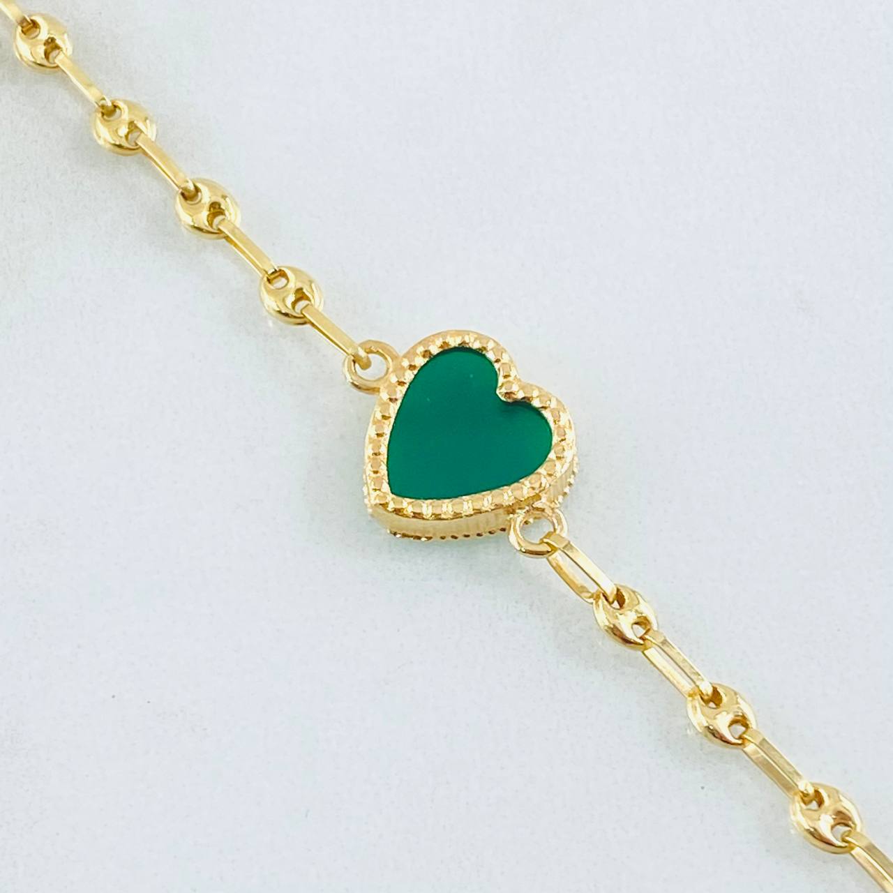 GC Chain Green Heart 10.65gr / 19 3/4 in / 18K Gold