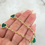 GC Chain Green Heart 10.65gr / 19 3/4 in / 18K Gold
