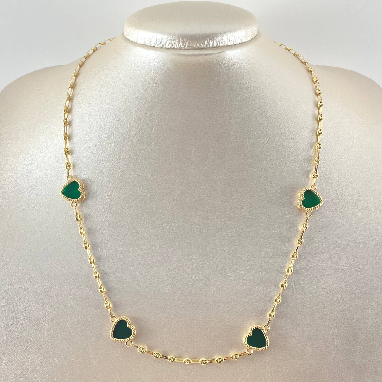 GC Chain Green Heart 10.65gr / 19 3/4 in / 18K Gold