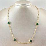 GC Chain Green Heart 10.65gr / 19 3/4 in / 18K Gold