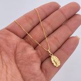 Set Venetian Chain /1.85gr/17.7in /0.4mm + Pendant/0.45gr/0.8in Stamped 18K Gold (Offer) $