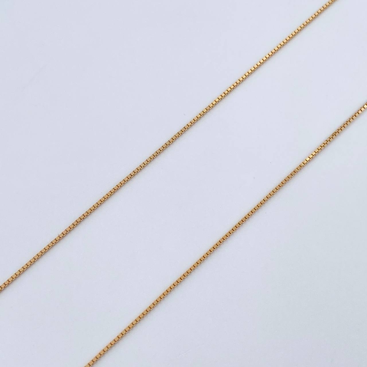 Set Venetian Chain /1.85gr/17.7in /0.4mm + Pendant/0.45gr/0.8in Stamped 18K Gold (Offer) $