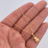 Set Venetian Chain / 1.8gr / 17.7in / 0.9mm + Pendant / 0.35gr / 0.6in Embossed 18K Gold (Offer) $