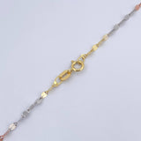 Flower Mirror Chain Set 1.1gr / 45cm / 1.8mm + Pendant 0.4gr / 1.5cm Pierced 18K Gold (Offer) &