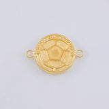 Charm Matte Colombia Shield 1 g / 3/4 in Yellow Gold 18K