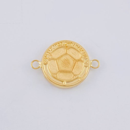 Herraje Escudo Colombia Mate 0.95 g / 3/4 in Oro Amarillo 18K
