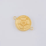 Charm Matte Colombia Shield 1 g / 3/4 in Yellow Gold 18K