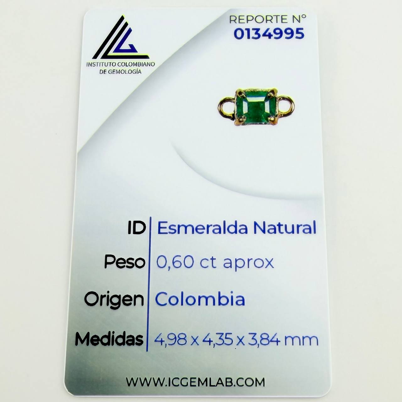 Pulsera Tejida Café 6 Balines 5mm Cubo Esmeralda 60pts Oro Amarillo 18K