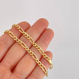 Figaro Bracelet 2.3g / 8 in / 4.3mm 18K Yellow Gold