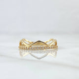 Tiara Ring in Triangle 1.85gr / T6 3/4 / White Zircons 18K Yellow Gold ©