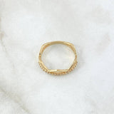 Tiara Ring in Triangle 1.85gr / T6 3/4 / White Zircons 18K Yellow Gold ©