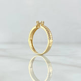 Ring Solitaire Double Track 2.55gr / T5 1/2 / White Zircons 18K Yellow Gold ©