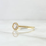 Anillo Solitario Atalaya Circular 1.55gr / T7 / Circon Blanco Oro Amarillo 18K ©